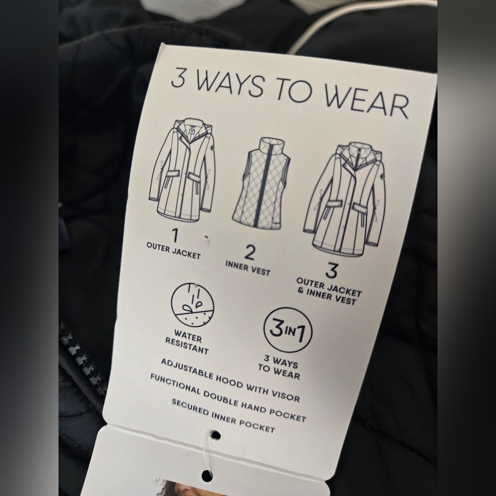 🖤 Lands’ End 3-in-1 Systems Jacket — Size S - Picture 3 of 14